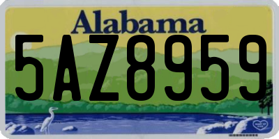 AL license plate 5AZ8959