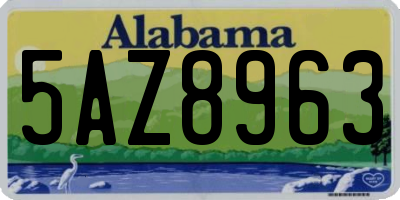 AL license plate 5AZ8963