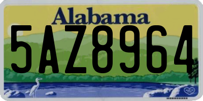 AL license plate 5AZ8964