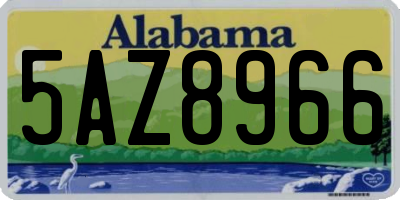 AL license plate 5AZ8966