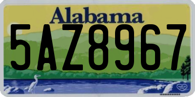 AL license plate 5AZ8967