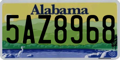 AL license plate 5AZ8968