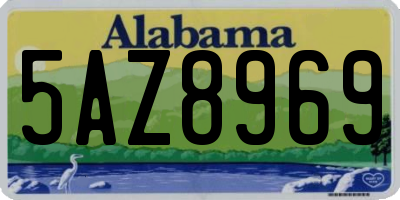 AL license plate 5AZ8969