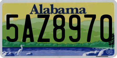 AL license plate 5AZ8970