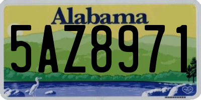 AL license plate 5AZ8971