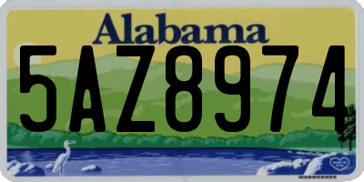 AL license plate 5AZ8974