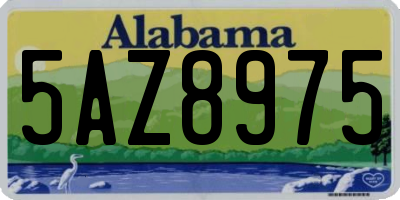 AL license plate 5AZ8975