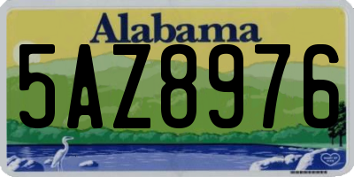 AL license plate 5AZ8976