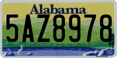 AL license plate 5AZ8978
