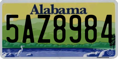 AL license plate 5AZ8984