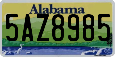 AL license plate 5AZ8985
