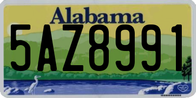 AL license plate 5AZ8991