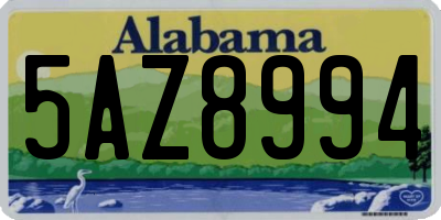 AL license plate 5AZ8994