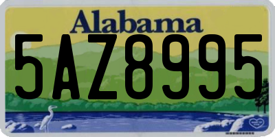 AL license plate 5AZ8995