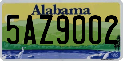 AL license plate 5AZ9002