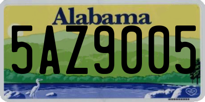 AL license plate 5AZ9005