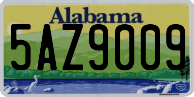 AL license plate 5AZ9009