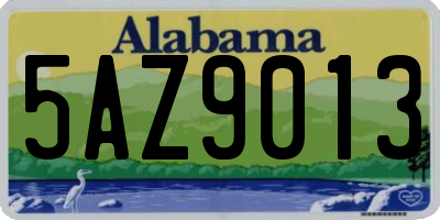AL license plate 5AZ9013