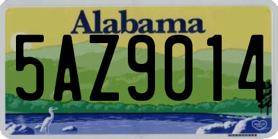 AL license plate 5AZ9014