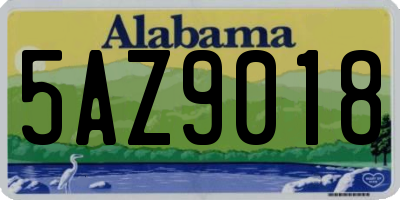 AL license plate 5AZ9018