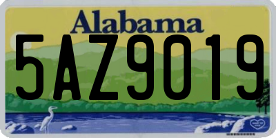 AL license plate 5AZ9019