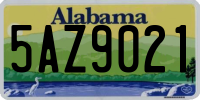 AL license plate 5AZ9021