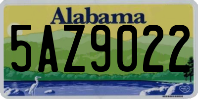AL license plate 5AZ9022