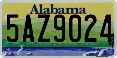 AL license plate 5AZ9024