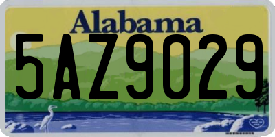 AL license plate 5AZ9029
