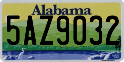 AL license plate 5AZ9032