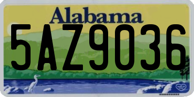 AL license plate 5AZ9036