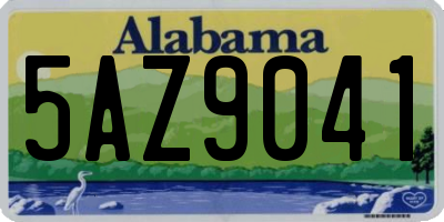 AL license plate 5AZ9041