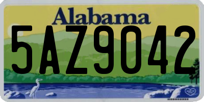 AL license plate 5AZ9042