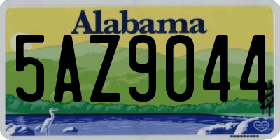 AL license plate 5AZ9044