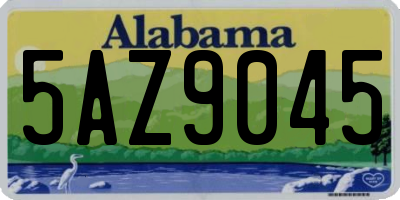 AL license plate 5AZ9045