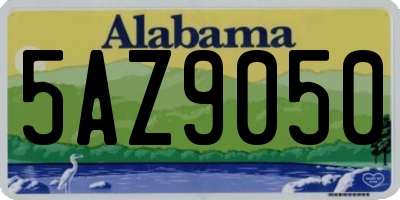 AL license plate 5AZ9050