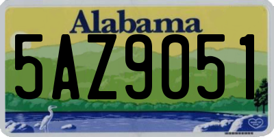 AL license plate 5AZ9051