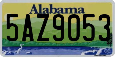 AL license plate 5AZ9053