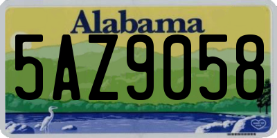 AL license plate 5AZ9058