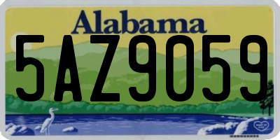 AL license plate 5AZ9059