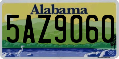 AL license plate 5AZ9060