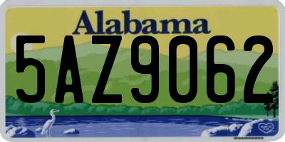 AL license plate 5AZ9062
