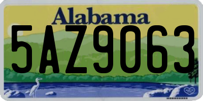 AL license plate 5AZ9063