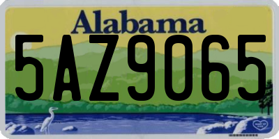 AL license plate 5AZ9065