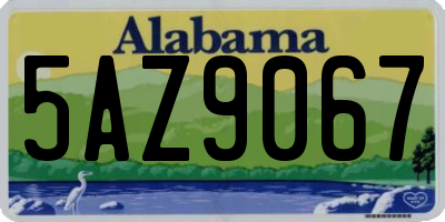 AL license plate 5AZ9067