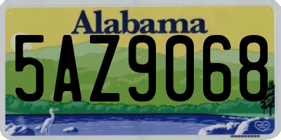 AL license plate 5AZ9068