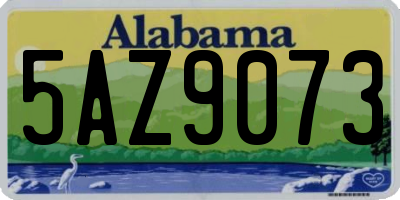 AL license plate 5AZ9073