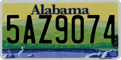 AL license plate 5AZ9074