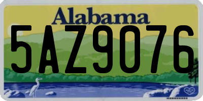 AL license plate 5AZ9076
