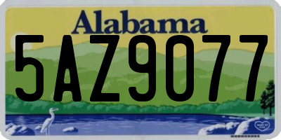 AL license plate 5AZ9077